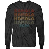 Kamala Harris For President 2024 Retro Campaign Tie-Dye Long Sleeve Shirt