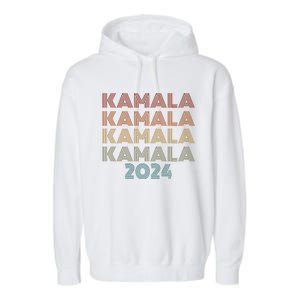 Kamala Harris For President 2024 Retro Campaign Garment-Dyed Fleece Hoodie