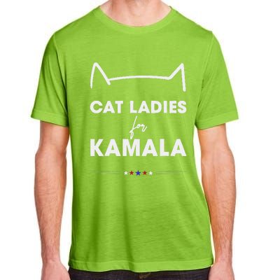 Kamala Harris For President 2024 Cute Cat Mom Cat Lover Adult ChromaSoft Performance T-Shirt