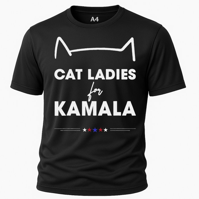 Kamala Harris For President 2024 Cute Cat Mom Cat Lover Cooling Performance Crew T-Shirt