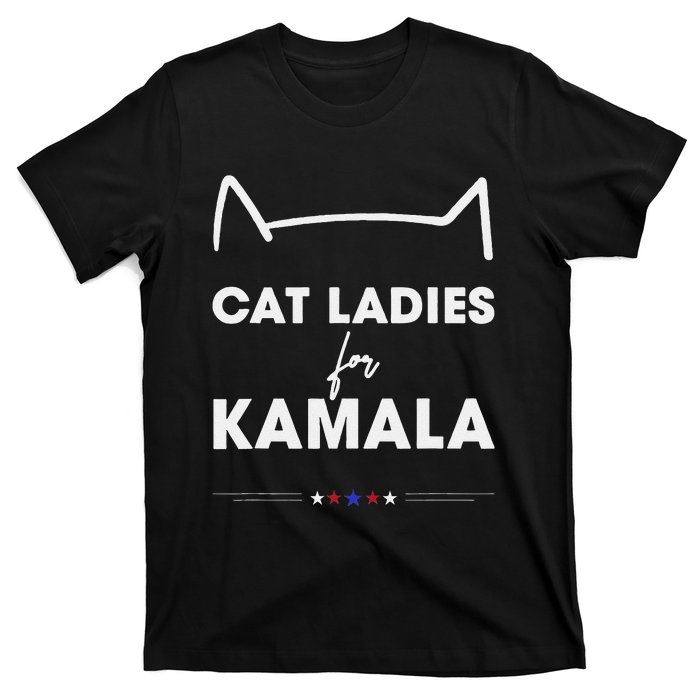 Kamala Harris For President 2024 Cute Cat Mom Cat Lover T-Shirt