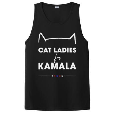 Kamala Harris For President 2024 Cute Cat Mom Cat Lover PosiCharge Competitor Tank