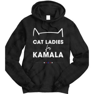 Kamala Harris For President 2024 Cute Cat Mom Cat Lover Tie Dye Hoodie