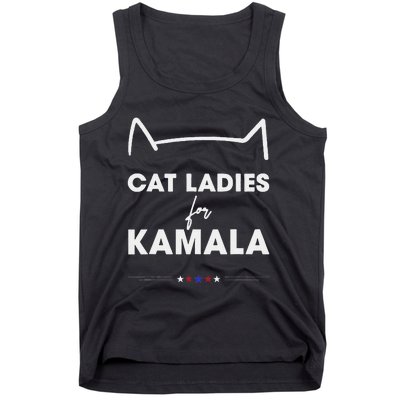 Kamala Harris For President 2024 Cute Cat Mom Cat Lover Tank Top