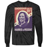 Kamala Harris For President 2024 Harris Retro Vintage Tie-Dye Long Sleeve Shirt