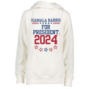 Kamala Harris For President 2024 Womens Funnel Neck Pullover Hood