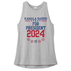 Kamala Harris For President 2024 Ladies PosiCharge Tri-Blend Wicking Tank