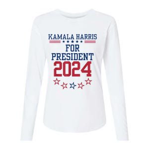 Kamala Harris For President 2024 Womens Cotton Relaxed Long Sleeve T-Shirt