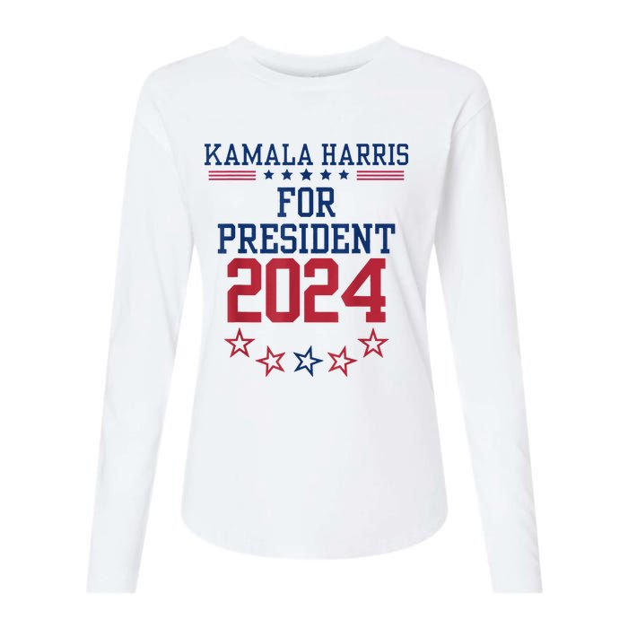 Kamala Harris For President 2024 Womens Cotton Relaxed Long Sleeve T-Shirt