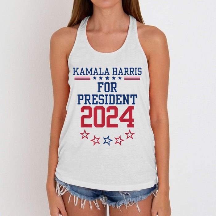 Kamala Harris For President 2024 Women's Knotted Racerback Tank