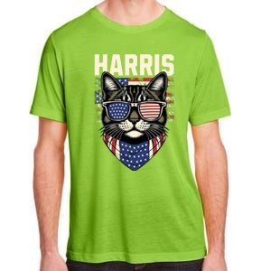 Kamala Harris For President 2024 Funny Cat Lady Graphic Adult ChromaSoft Performance T-Shirt