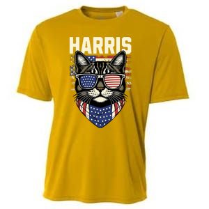 Kamala Harris For President 2024 Funny Cat Lady Graphic Cooling Performance Crew T-Shirt