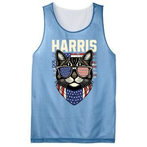 Kamala Harris For President 2024 Funny Cat Lady Graphic Mesh Reversible Basketball Jersey Tank