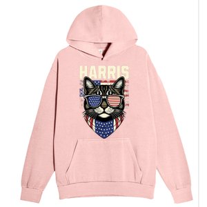 Kamala Harris For President 2024 Funny Cat Lady Graphic Urban Pullover Hoodie