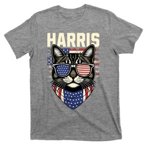 Kamala Harris For President 2024 Funny Cat Lady Graphic T-Shirt