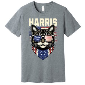 Kamala Harris For President 2024 Funny Cat Lady Graphic Premium T-Shirt