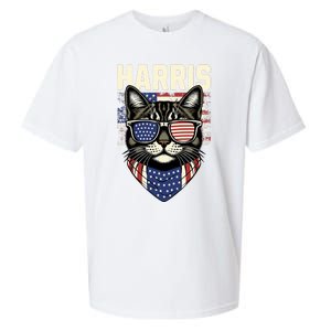 Kamala Harris For President 2024 Funny Cat Lady Graphic Sueded Cloud Jersey T-Shirt