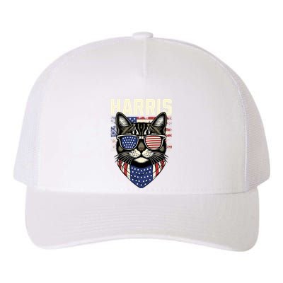 Kamala Harris For President 2024 Funny Cat Lady Graphic Yupoong Adult 5-Panel Trucker Hat