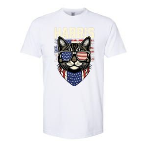 Kamala Harris For President 2024 Funny Cat Lady Graphic Softstyle CVC T-Shirt