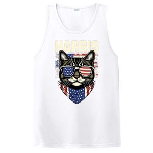 Kamala Harris For President 2024 Funny Cat Lady Graphic PosiCharge Competitor Tank