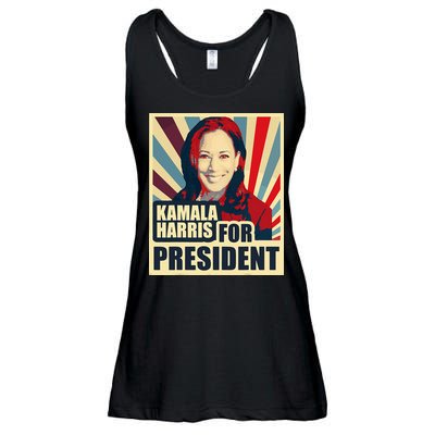 Kamala Harris For President 2024 Democrats Ladies Essential Flowy Tank