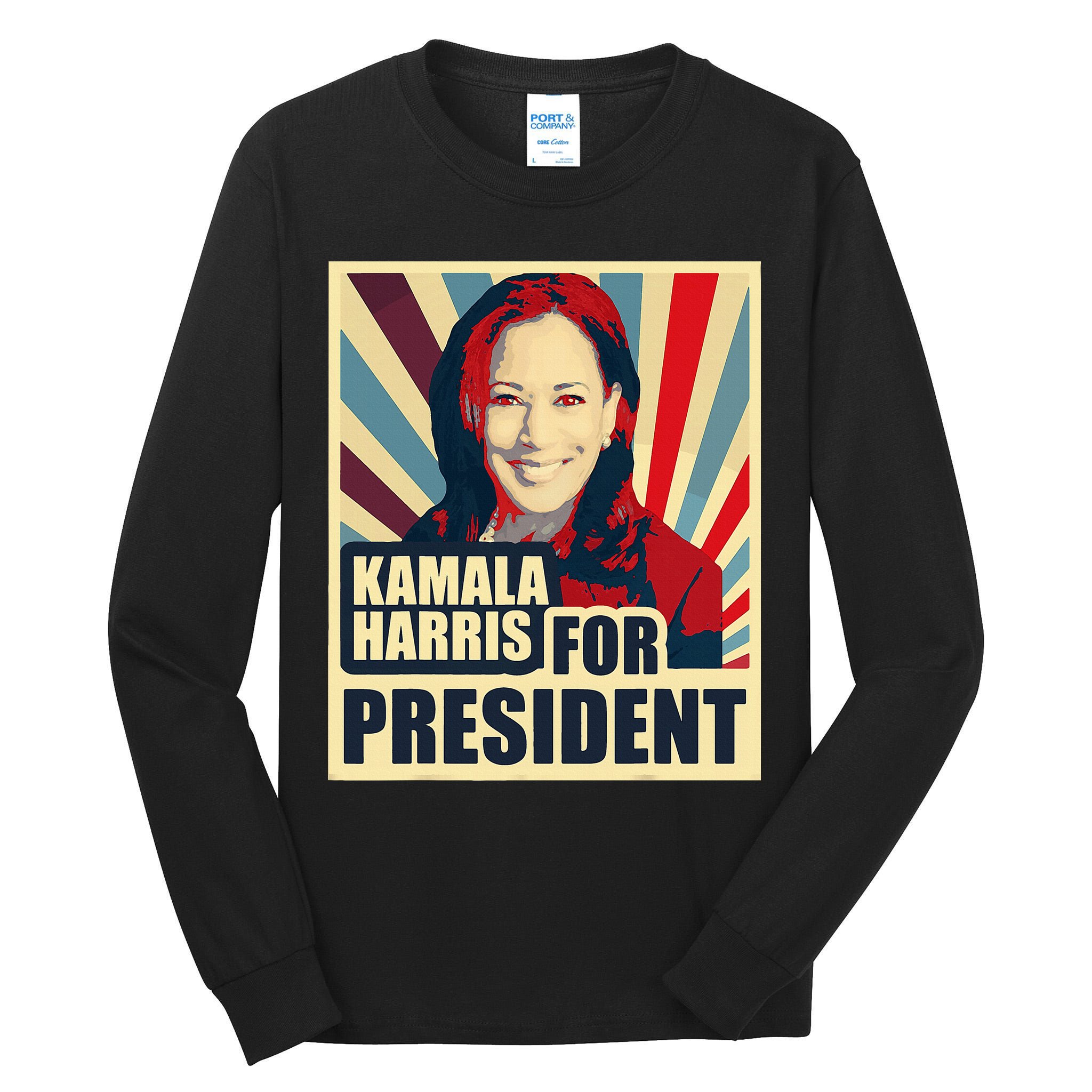 Kamala Harris For President 2024 Democrats Tall Long Sleeve T-Shirt