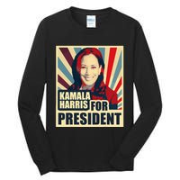 Kamala Harris For President 2024 Democrats Tall Long Sleeve T-Shirt