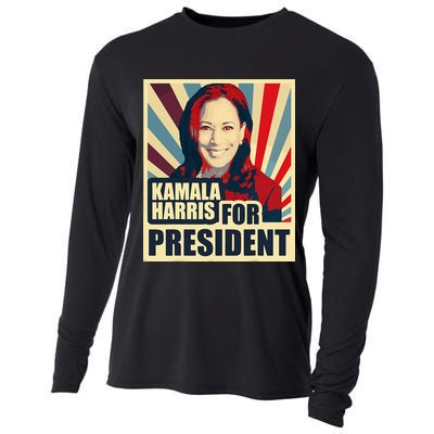 Kamala Harris For President 2024 Democrats Cooling Performance Long Sleeve Crew