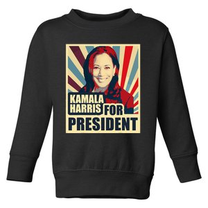 Kamala Harris For President 2024 Democrats Toddler Sweatshirt