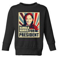 Kamala Harris For President 2024 Democrats Toddler Sweatshirt