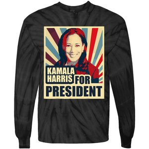 Kamala Harris For President 2024 Democrats Tie-Dye Long Sleeve Shirt