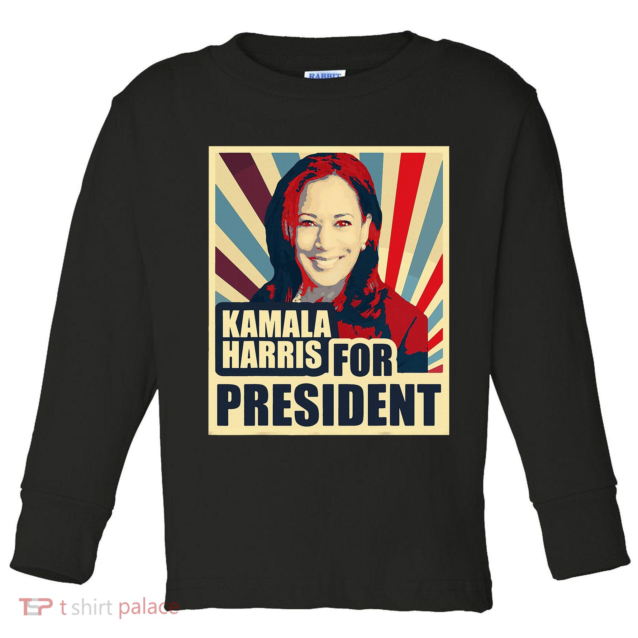 Kamala Harris For President 2024 Democrats Toddler Long Sleeve Shirt