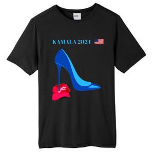 Kamala Harris For President 2024 High Heel Crushed Maga Hat Tall Fusion ChromaSoft Performance T-Shirt