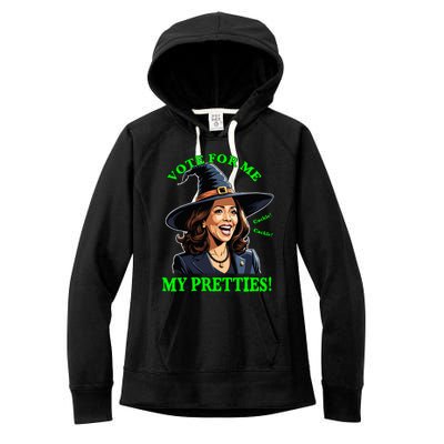 Kamala Harris Friendly Witch Vote Cackle Funny Election 2024 Women's Fleece Hoodie