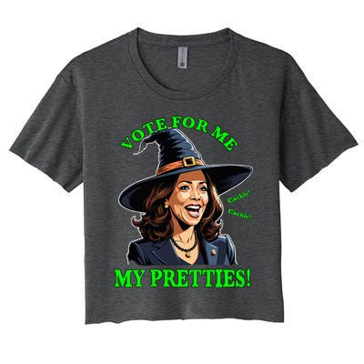 Kamala Harris Friendly Witch Vote Cackle Funny Election 2024 Women's Crop Top Tee