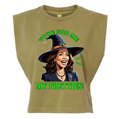 Kamala Harris Friendly Witch Vote Cackle Funny Election 2024 Garment-Dyed Women's Muscle Tee