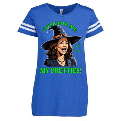 Kamala Harris Friendly Witch Vote Cackle Funny Election 2024 Enza Ladies Jersey Football T-Shirt