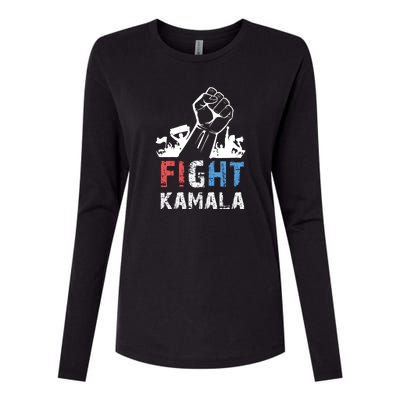 Kamala Harris Fight For America 2024 Womens Cotton Relaxed Long Sleeve T-Shirt