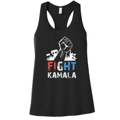 Kamala Harris Fight For America 2024 Women's Racerback Tank