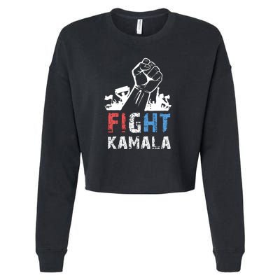 Kamala Harris Fight For America 2024 Cropped Pullover Crew