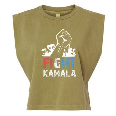 Kamala Harris Fight For America 2024 Garment-Dyed Women's Muscle Tee