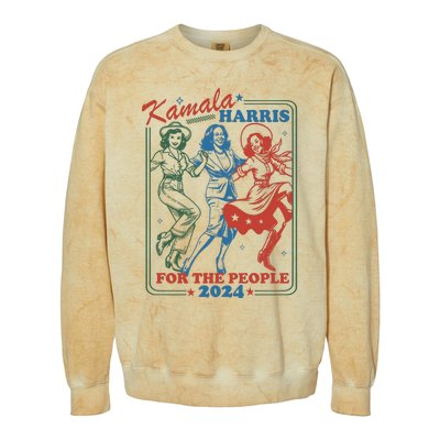 Kamala Harris For The People 2024 Colorblast Crewneck Sweatshirt