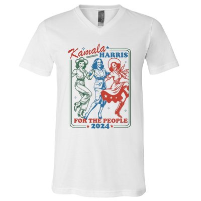 Kamala Harris For The People 2024 V-Neck T-Shirt