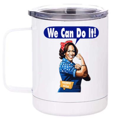 Kamala Harris For President 2024 We Can Do It! 12 oz Stainless Steel Tumbler Cup