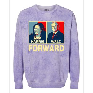 Kamala Harris Forward Harris Walz Forward Colorblast Crewneck Sweatshirt