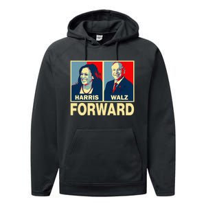 Kamala Harris Forward Harris Walz Forward Performance Fleece Hoodie