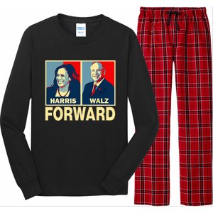 Kamala Harris Forward Harris Walz Forward Long Sleeve Pajama Set