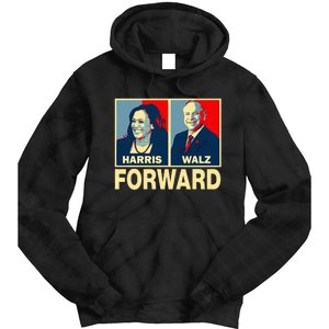 Kamala Harris Forward Harris Walz Forward Tie Dye Hoodie