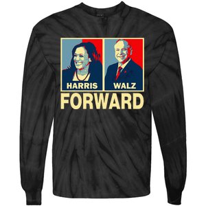 Kamala Harris Forward Harris Walz Forward Tie-Dye Long Sleeve Shirt