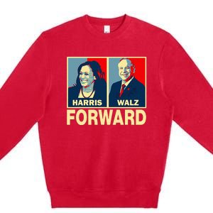 Kamala Harris Forward Harris Walz Forward Premium Crewneck Sweatshirt